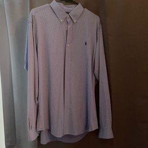 Polo long sleeve button up Performance cloth